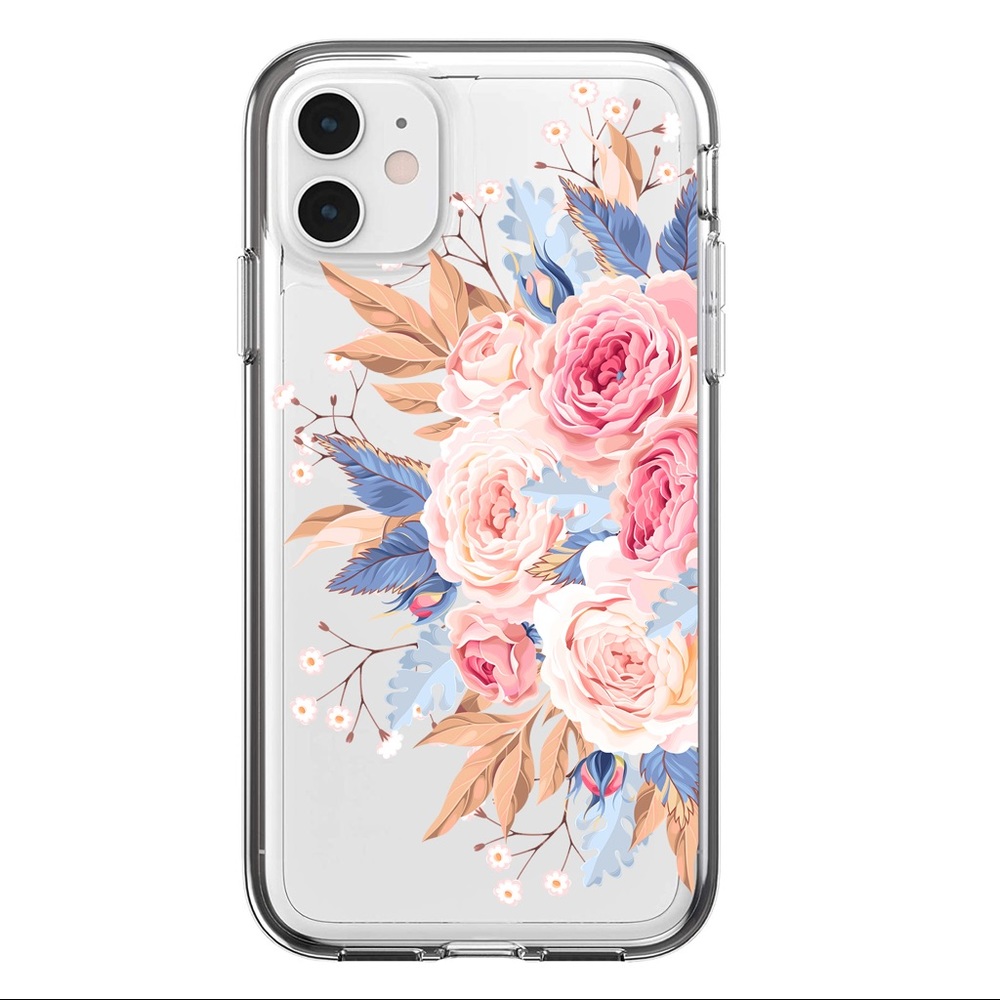 2/$10 iPhone 11 Pro Max Case Clear Flower Floral